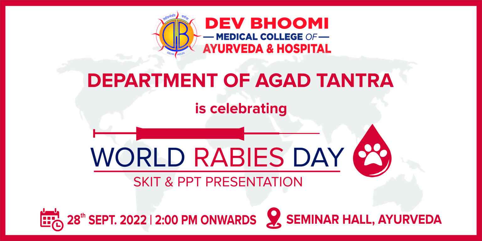 Department of Agad Tantra is celebrating World Rabies Day 2022